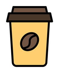 Poster - Coffee, drink icon. Simple color with outline elements of hipster style icons for ui and ux, website or mobile application on white background