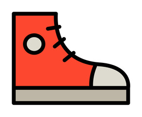 Poster - Shoes, sneakers icon. Simple color with outline elements of hipster style icons for ui and ux, website or mobile application on white background