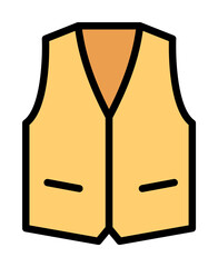 Poster - Vest icon. Simple color with outline elements of hipster style icons for ui and ux, website or mobile application on white background