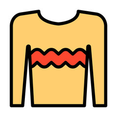 Poster - Sweater, clothes icon. Simple color with outline elements of hipster style icons for ui and ux, website or mobile application on white background
