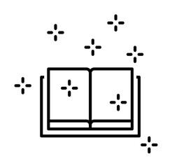 Poster - Magic book icon. Element of historical games icon on white background