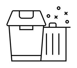 Poster - Trash garbage basket icon. Element of hygiene icon on white background