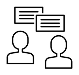 Poster - Service icon. Element of interview icon on white background