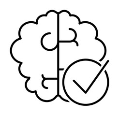 Sticker - Brain icon. Element of interview icon on white background