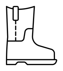 Wall Mural - Boot, shoes icon. Simple line, outline elements of safety at work for ui and ux, website or mobile application on white background