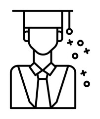 Poster - Student university man icon. Element of labor icon on white background