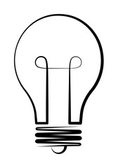 Poster - Light bulb icon. Element of lighting icon. Thin line icon for website design and development, app development. Premium icon on white background