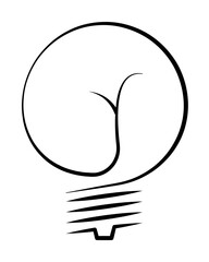 Poster - Light bulb icon. Element of lighting icon. Thin line icon for website design and development, app development. Premium icon on white background
