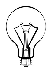 Poster - Light bulb icon. Element of lighting icon. Thin line icon for website design and development, app development. Premium icon on white background