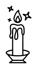 Poster - Candle, magic icon. Element of magic for mobile concept and web apps icon. Thin line icon for website design and development on white background
