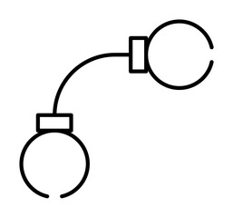 Poster - Fetters, magic icon. Element of magic for mobile concept and web apps icon. Thin line icon for website design and development on white background