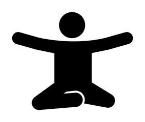 Poster - Man, sit, floor icon. Element of man squatting icon. Premium quality graphic design icon. Signs and symbols collection icon for websites, web design, mobile app on white background