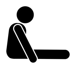 Poster - Man, sitting icon. Element of man squatting icon. Premium quality graphic design icon. Signs and symbols collection icon for websites, web design, mobile app on white background