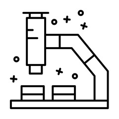 Poster - Research robotic arm icon. Element of manufacturing on white background