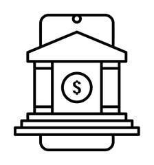 Poster - Mobile banking icon. Element of mobile technology on white background