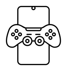 Wall Mural - Joystick mobile game icon. Element of mobile technology on white background