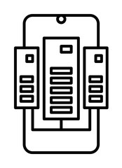 Poster - Storage mobile icon. Element of mobile technology on white background