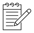 © rashadaliyev - Journal icon. Element of news thin line icon on white background