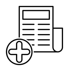 Poster - Newspaper icon. Element of news thin line icon on white background