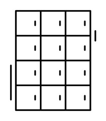 Fototapete - Locker icon. Simple line, outline elements of office tool icons for ui and ux, website or mobile application on white background