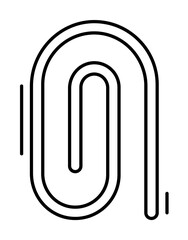 Poster - Paper clip icon. Simple line, outline elements of office tool icons for ui and ux, website or mobile application on white background