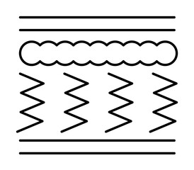 Wall Mural - Mattress spring icon. Simple line outline orthopedics icons for ui and ux website or mobile application on white background