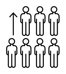 Poster - Growth demograpic men icon. Element of overpopulation icon on white background