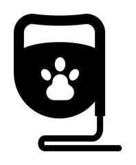 Poster - Leash, dog icon. Simple line, outline ecology icons for ui and ux, website or mobile application on white background