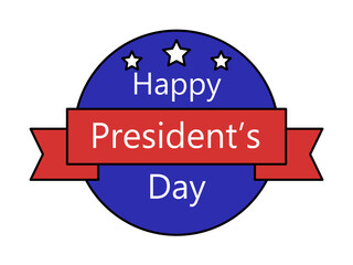 Poster - President day stars icon. Simple line, outline elements of color public holiday icons for ui and ux website or mobile application on white background
