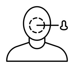 Poster - Nose, prosthesis, man icon. Element of prosthetics thin line icon on white background