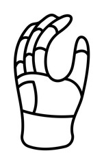 Poster - Robotic arm icon. Element of prosthetics thin line icon on white background