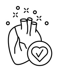 Poster - Heart, health icon. Element of quit smoking icon on white background