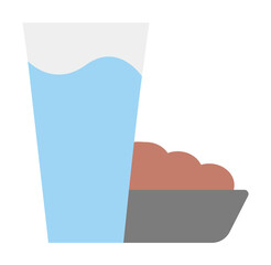 Poster - Fasting water food Ramadan icon. Simple color elements of islam icons for ui and ux, website or mobile application on white background
