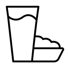 Poster - Fasting water food Ramadan icon. Simple line elements of islam icons for ui and ux, website or mobile application on white background