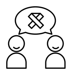 Poster - assist help support icon. Element of social problem and refugee icon on white background
