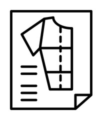 Poster - Clothes, drawing icon. Simple line, outline elements of tailor for ui and ux, website or mobile application on white background