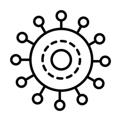 Poster - Pin, sewing icon. Simple line, outline elements of tailor for ui and ux, website or mobile application on white background