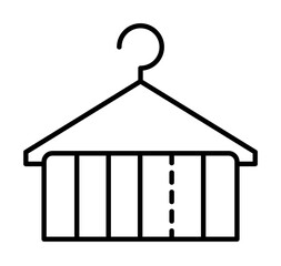 Poster - Hanger, cloth icon. Simple line, outline elements of tailor for ui and ux, website or mobile application on white background