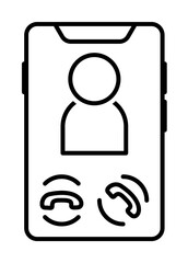 Poster - Smartphone call icon. Element of smartphone on white background