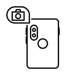 Poster - Smartphone camera icon. Element of smartphone on white background