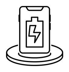 Poster - Smartphone charging icon. Element of smartphone on white background