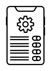 Poster - Smartphone settings icon. Element of smartphone on white background