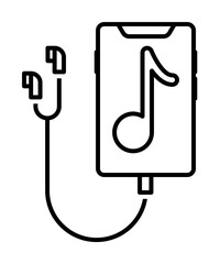 Poster - Smartphone music icon. Element of smartphone on white background