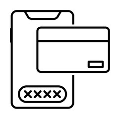 Fototapete - Smartphone online payment icon. Element of smartphone on white background