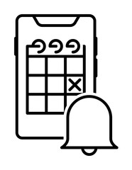 Poster - Smartphone schedule icon. Element of smartphone on white background