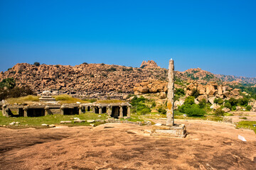 Wall Mural - Ruins at Hampi which was the capital of the Vijayanagar Empire.