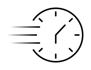 Poster - time , speed icon. Element of speed for mobile concept and web apps illustration. Thin line icon for website design and development, app development. Premium icon on white background