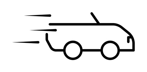 Poster - speed car icon. Element of speed for mobile concept and web apps illustration. Thin line icon for website design and development, app development. Premium icon on white background