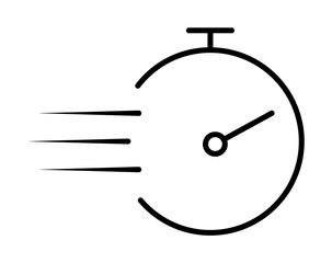 Poster - chronometer icon. Element of speed for mobile concept and web apps illustration. Thin line icon for website design and development, app development. Premium icon on white background