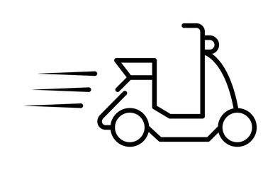 Poster - speed scooter icon. Element of speed for mobile concept and web apps illustration. Thin line icon for website design and development, app development. Premium icon on white background